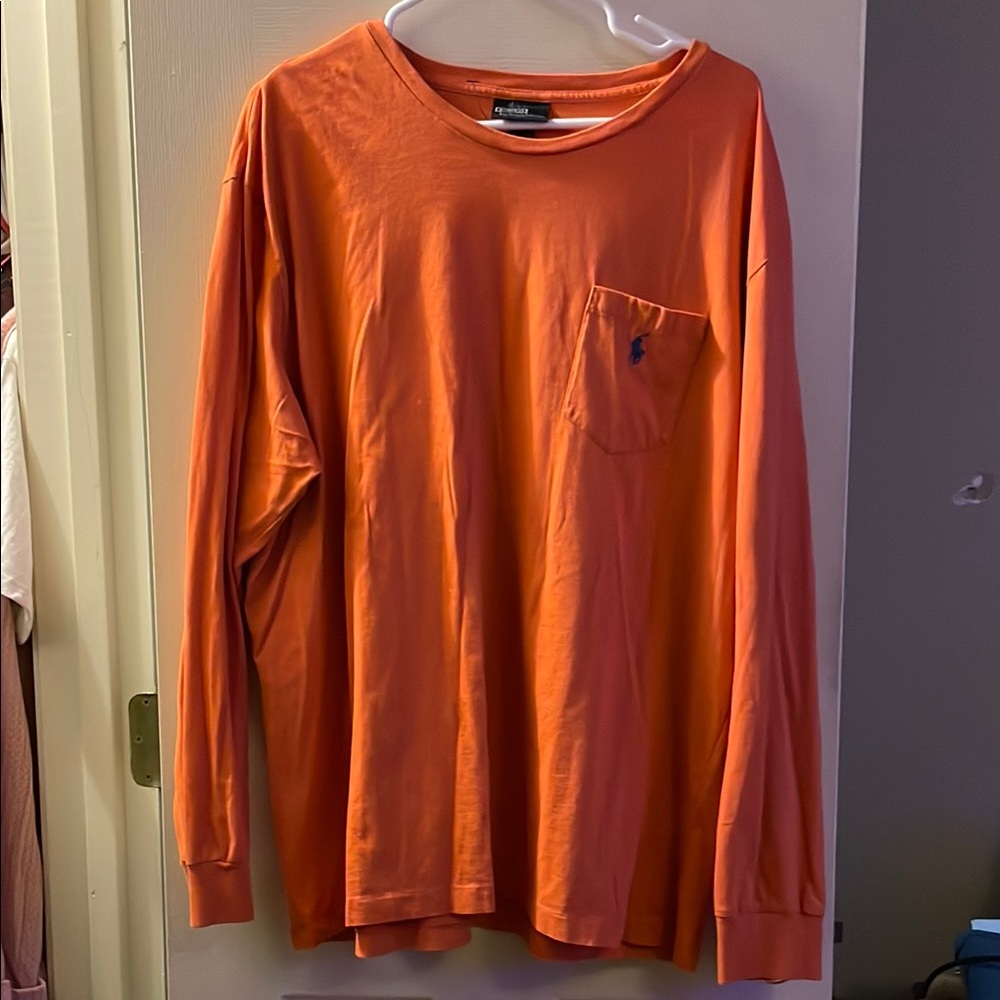 Polo by Ralph Lauren Orange Long Sleeve Tee